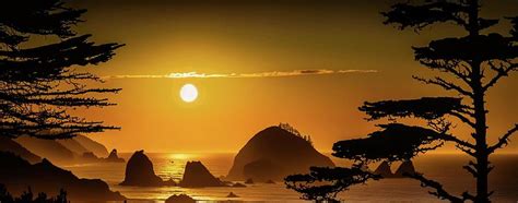 Oregon Coastal Vista Digital Art By John Carothers Fine Art America