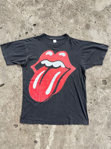 Kaos Band Rolling Stones Vintage Fesyen Pria Pakaian Atasan Di