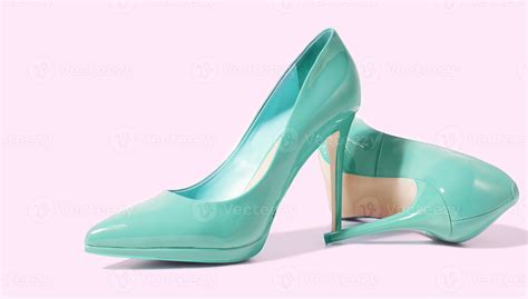 Woman Pink Shoes Banner High Heels Closeup Top View Women Fashion