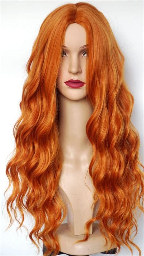 Long Ginger Wigs Ginger Red Wig Braids Wigs Long Red Curly Wigs Synthetic Heat Resistant Fiber