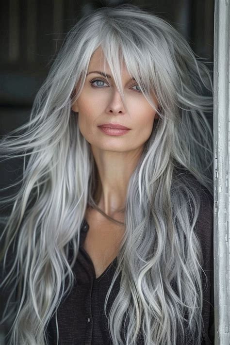 Long Silver Hair Grey Hair Looks Beautiful Gray Hair