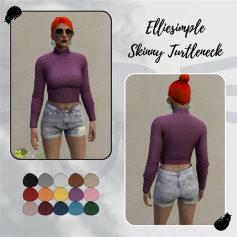 Elliesimple Skinny Turtleneck For MP Female GTA5 Mods