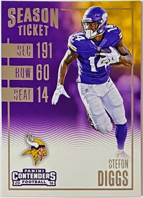 Stefon Diggs 2016 Panini Contenders Football Minnesota Vikings Season