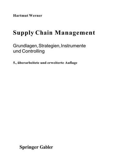 Pdf Supply Chain Management Sisis Rz Htw Pdf Filehartmut Werner