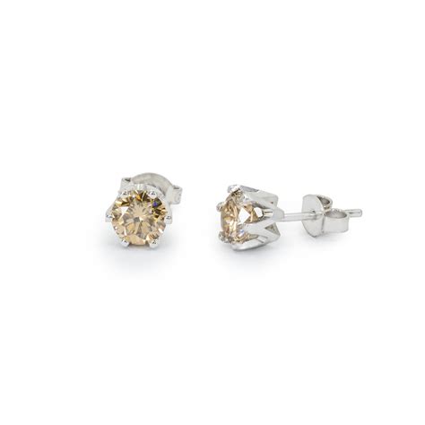 Argyle Champagne Diamond Studs - Kimberley Fine Diamonds
