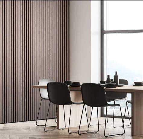 Acoustic Wall Mm Wood Veneer Slatted Panels Real Wood