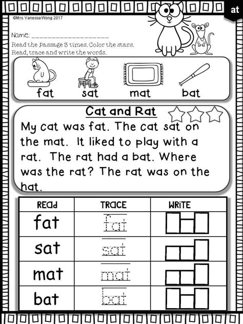 Phonics Reading Comprehension Passages And Activities Short Vowel Mrs Vanessa Wong Phonics