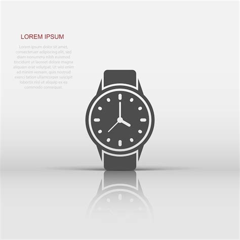 Premium Vector Wrist Watch Icon In Flat Style Hand Clock Vector