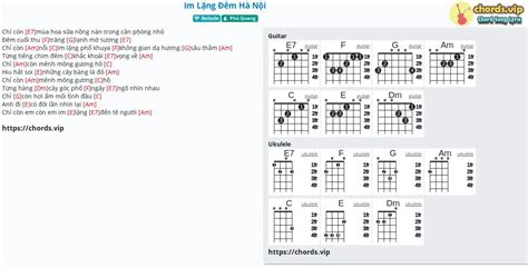 Chord Im Lặng Đêm Hà Nội tab song lyric sheet guitar ukulele