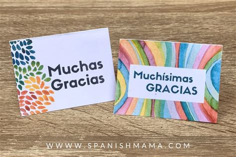 Free Printable Thank You Cards in Spanish | Spanish Mama