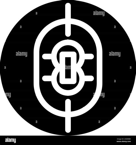 Cricket Field Glyph Icon Vector Cricket Field Sign Isolated Contour