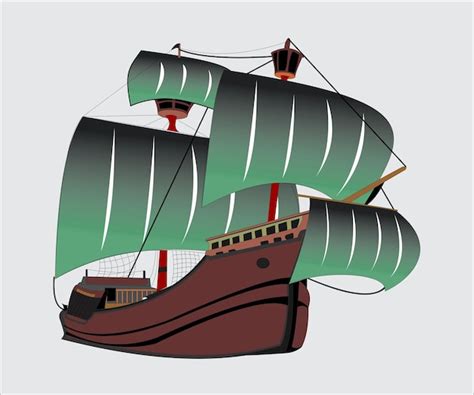 Premium Vector Sailing Ship Illustration Vector