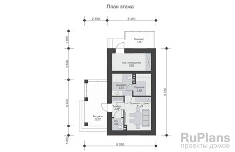 Проекты домов 9 на 5 метров, 9х5