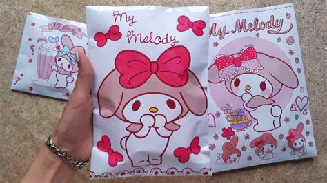 Blind Bag Paper 💖 My Melody 🍓 Asmr Satisfying Opening Blind Bag Sanrio Theme Youtube