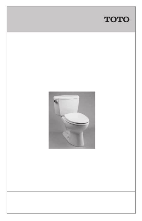 TOTO CST454CEF(G) Toilet Handleiding (32 Pagina's)