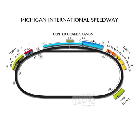 Michigan International Speedway Tickets Michigan International Speedway Seating Chart Vivid