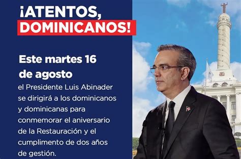 Presidente Luis Abinader hablará esta noche desde Santiago Acento