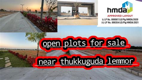 Hmda Rera Approved Layout Near By Thukkuguda Outer Ring Road Exit 14