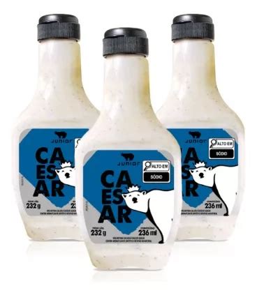 3 Molho Caesar Salada Junior 232g Frasco 236ml MercadoLivre