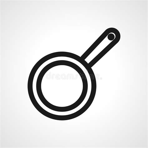 Frying Pan Line Icon Frying Pan Linear Outline Icon Stock Vector