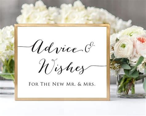 Advice And Wishes For The New Mr And Mrs Sign Template Instantly