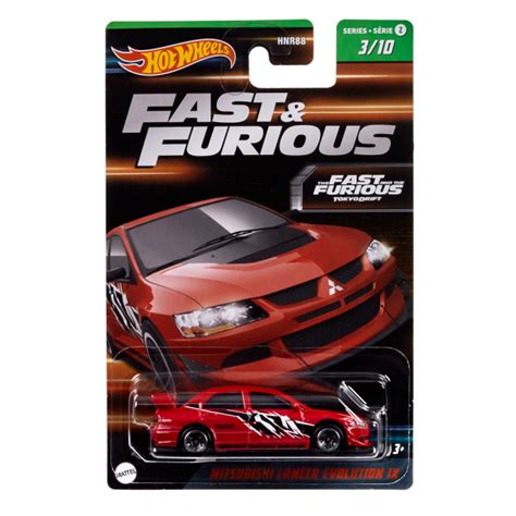 Автомодель Hot Wheels Fast and Furious Форсаж Mitsubishi Lancer evolution IX червона HNR88