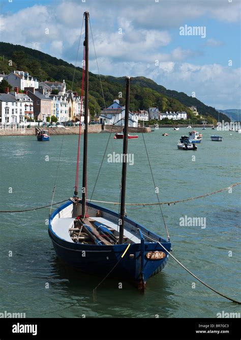 A Sailing Boat On The River Dovey Afon Dyfi Estuary At The Seaside