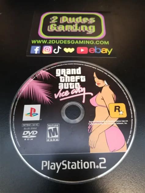 GRAND THEFT AUTO Vice City Sony Playstation 2 PS2 Disque Uniquement