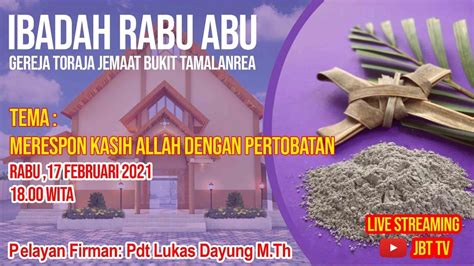 Ibadah Rabu Abu Gereja Toraja Jemaat Bukit Tamalanrea Februari