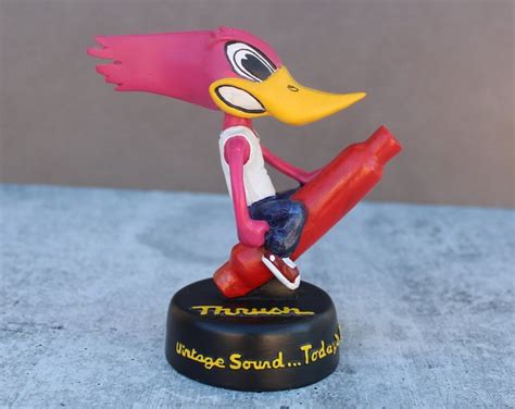 Thrush Muffler Woodpecker Mascot Bobblehead Vintage Auto Sports