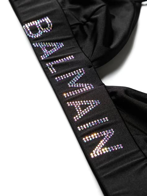 Balmain Logo Embellished Bikini Set In Schwarz ModeSens
