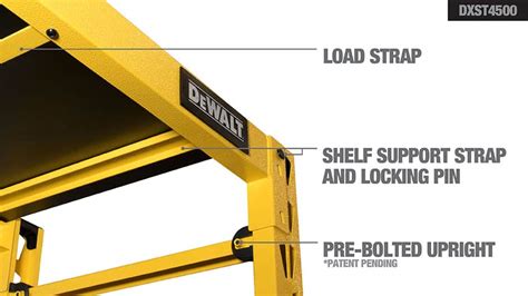 Dewalt Yellow 3 Tier Steel Garage Storage Shelving Unit 50 In W X 48