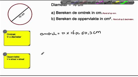 Omtrek En Oppervlakte Cirkel Youtube