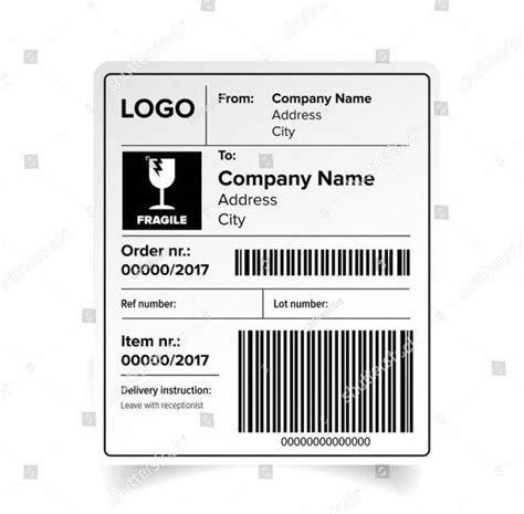 Shipping Label 12 Examples