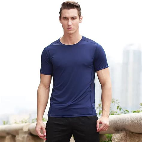 Buy High Quality Ice Silk Tops T Shirt Men 2018 Summer New Short Sleeved