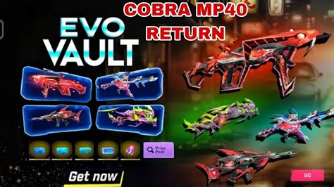 Cobra Mp40 Return Next Evo Vault Ff New Event Free Fire Cobra