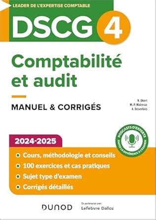 DSCG 4 Comptabilité et audit Manuel 2024 2025 Amazon co uk Obert