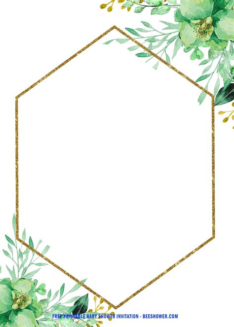 Blank Neutral Baby Shower Invitations