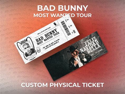 Commemorative Bad Bunny Most Wanted Tour Custom Etsy