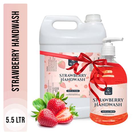 Rubz Strawberry Handwash Refill Pack 5 Litre With 500ml Bottle Parab