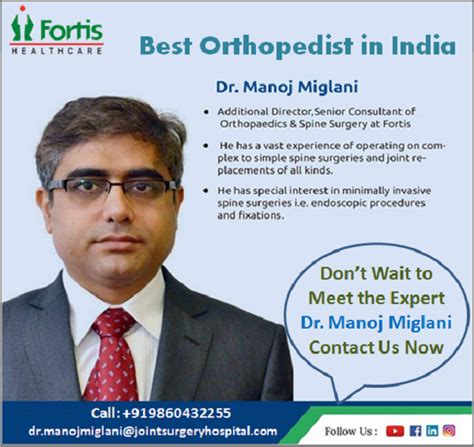 Dr Manoj Miglani Best Orthopedic Surgeon For Your Musculoskeletal