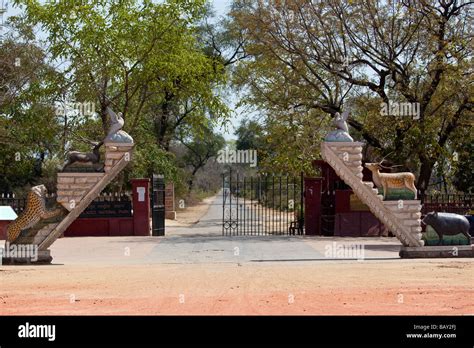 Entrance To The Keoladeo Bird Sanctuary In Bharatpur India Stock Photo