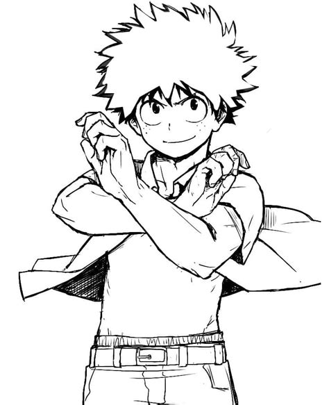 Desenhos De Izuku Midoriya Para Colorir Pintar E Imprimir