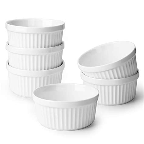 Kitchentour Ceramic Souffle Dishes Ounces Oven Safe Ramekins For