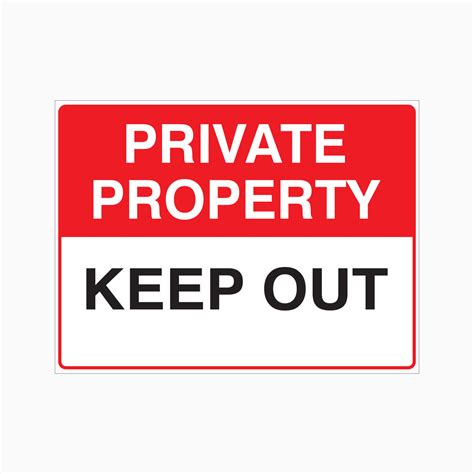 PRIVATE PROPERTY - KEEP OUT SIGN – Get signs