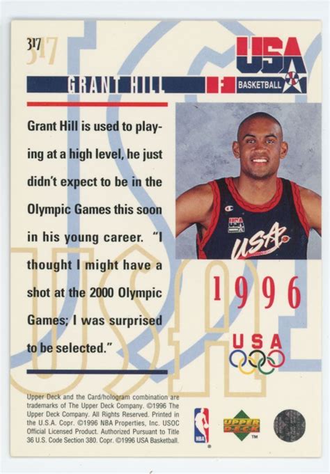 Upper Deck Usa Grant Hill Detroit Pistons Ebay