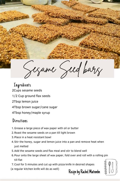 Sesame Seed Bars | AllMomDoes