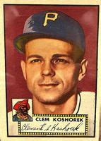 Clem Koshorek Baseball Cards Price Guide Sports Card Investor