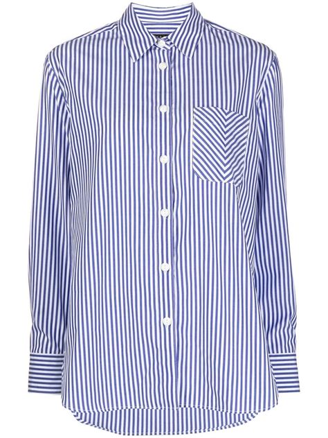 Rag And Bone Maxine Striped Button Up Shirt Farfetch