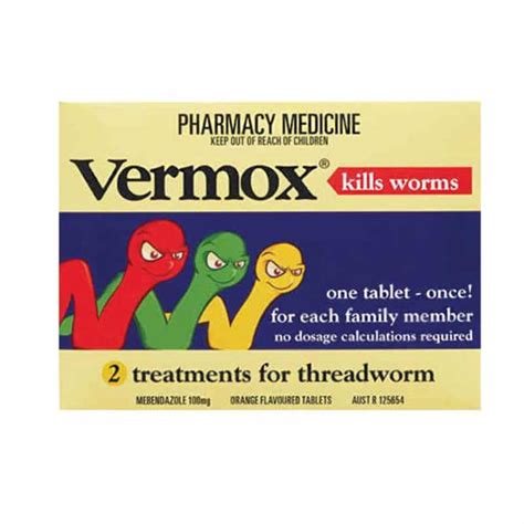 Vermox Treatment For Threadworm 2 Tablets - Orange – Discount Chemist